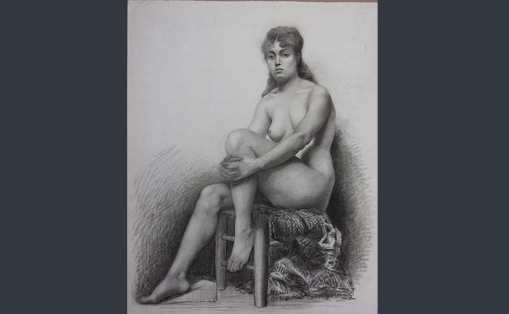 Charcoal Nude Drawing